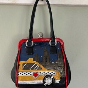 Brighton Black and Yellow Cityscape Mini Bag